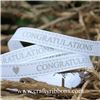 Order  Wedding Owl Ribbon - Congratulations White